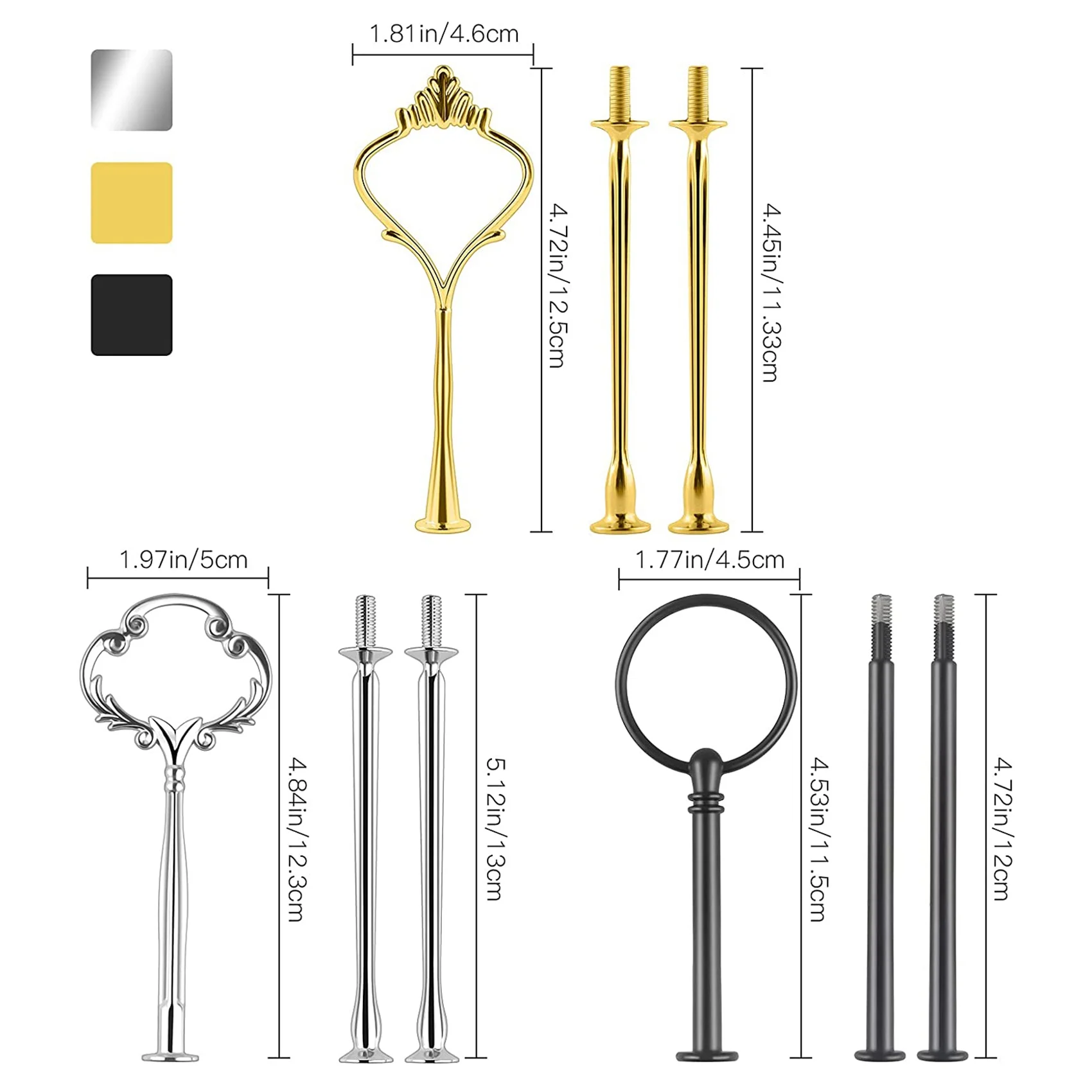 

AT13 9 комплектов оборудования для подставки для торта, многоуровневый лоток, фурнитура для подставки для торта, 3-х уровневая фурнитура для подставки для торта, держатель оборудования