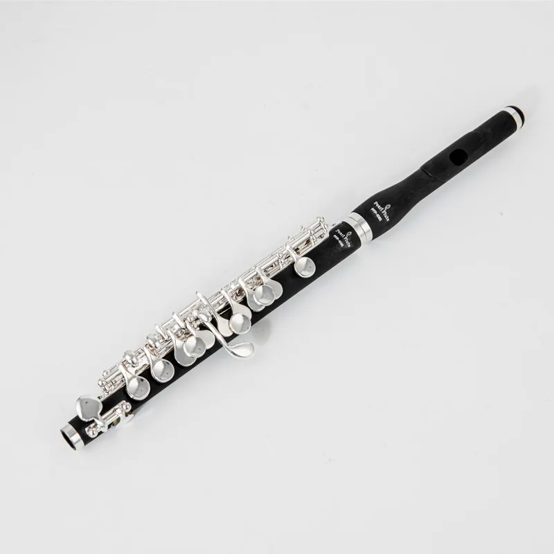 JAPAN C Tuned Short Flute Black Gold Key with Rubber Wood Tube Body Black Cloth Box Piccolo Instrument