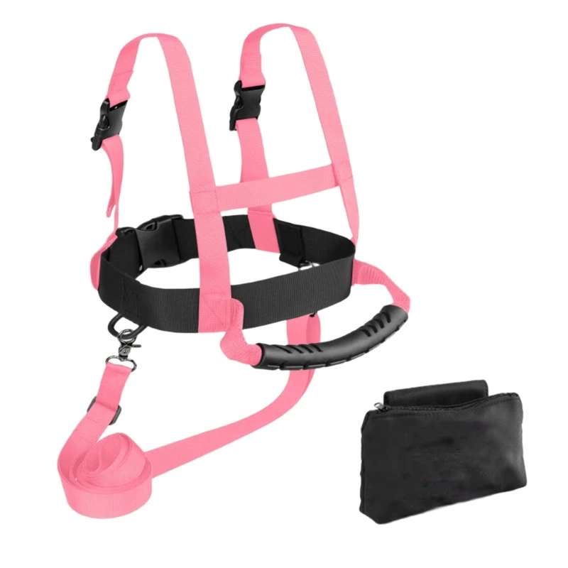 Ski Training Harness with Removable Leash Handle Ski Training Belt to Beginner 69HD