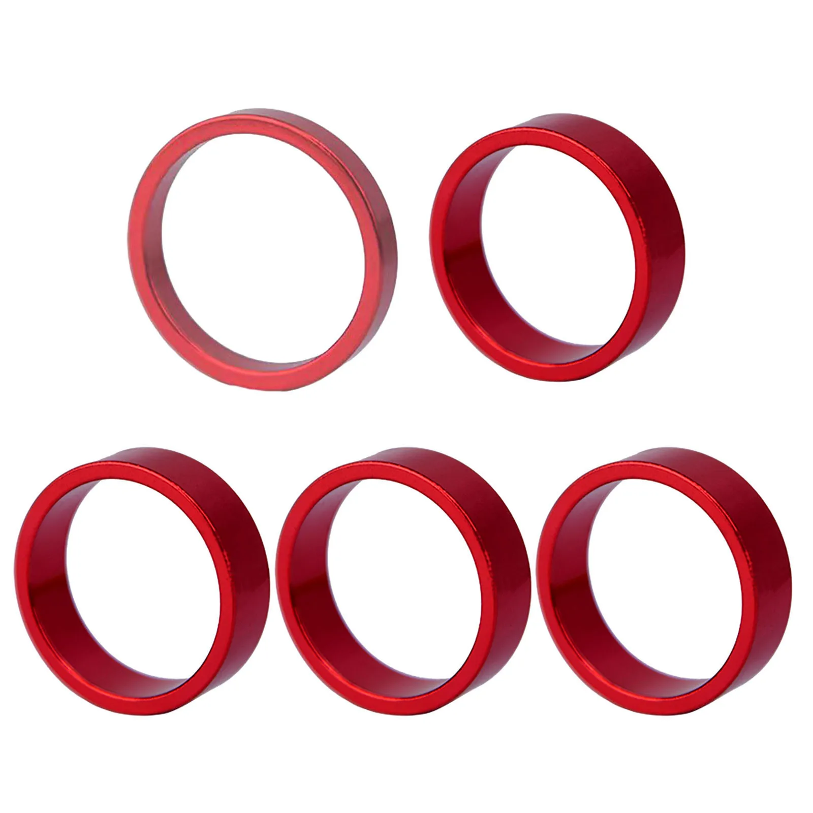 Road Mountain Bikes Parts High Quality Fork Spacers Bicycle 4 Colors 5mm/10mm 5mm/1pc+10mm/5pcs Aluminum Alloy
