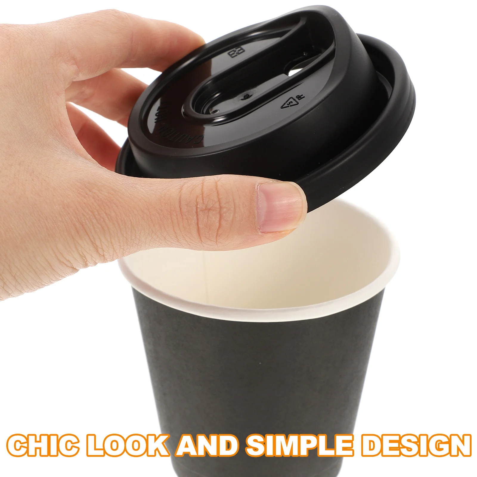 

25Sets Portable Paper Coffee Cups Sturdy Durable Leakproof Lids Hot Cold Drinks Household Beverage Cups Party Events