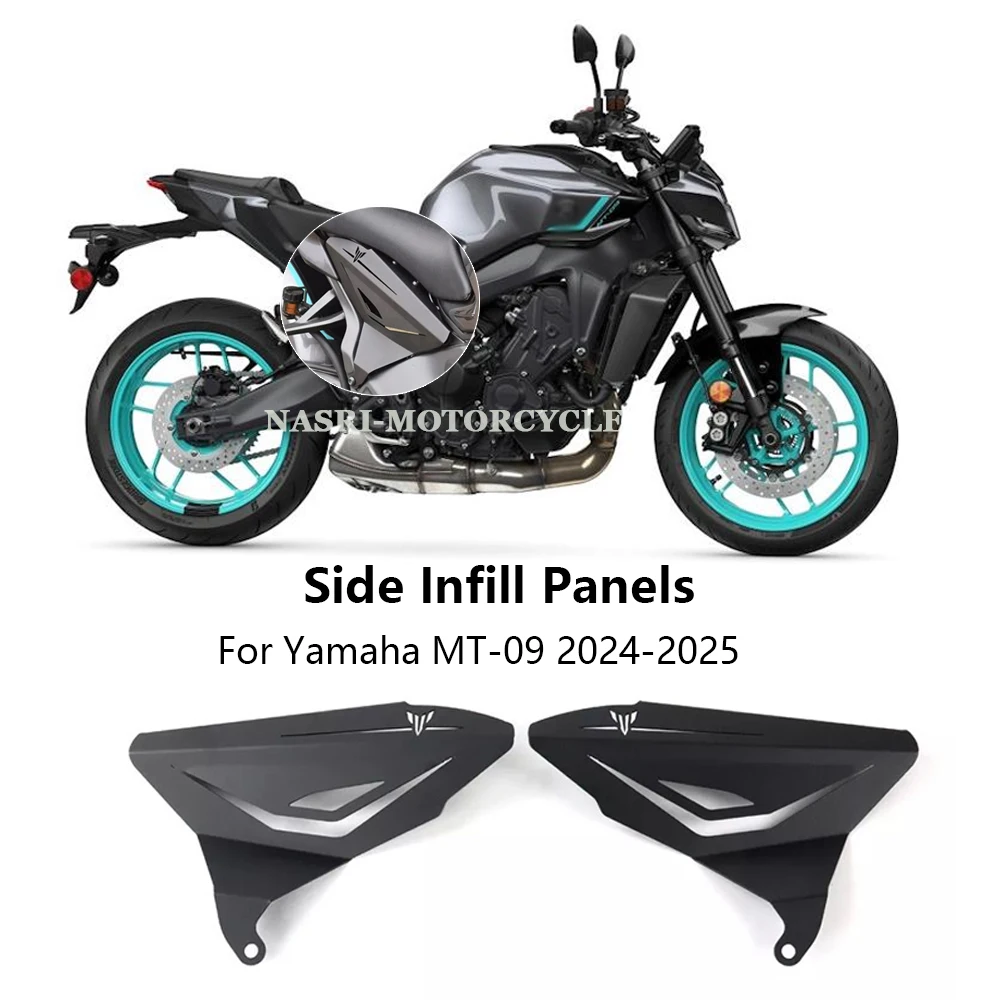 

2024 2025 Matte Black Side Infill Panels Cover Rear Frame Guard Motorcycle Accessories For Yamaha MT-09 2024 2025