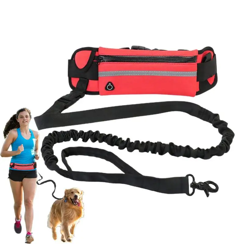 Dog Walking Belt Fanny Pack Waist Belt Dog Rope Belt Pouch Dog Running Rope Adjustable Professional Harness Dog Rope For Parks