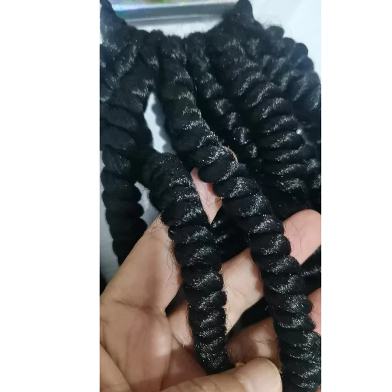 2pcs Large 20MM hair beads ponytail accessorie for kids 7inch box braid elastic hair extension synthetic with big bubbles balls