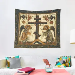 Orthodox Icon Angels Venerating the Cross Tapestry Cute Decor Wall Decor Home Decoration