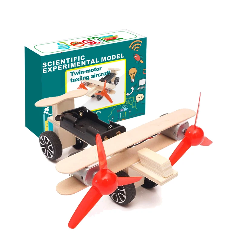 2023 Diy Stem Novelty Popular Kids Air Plane Airplane Toy Aeroplane Wood Educational Toys