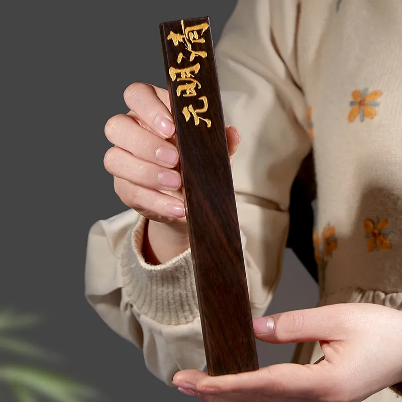 Multifunctional Wood Paperweight Chinese Calligraphy Four Treasures of the Study Desktop Stationery Ornament Writing Supplies