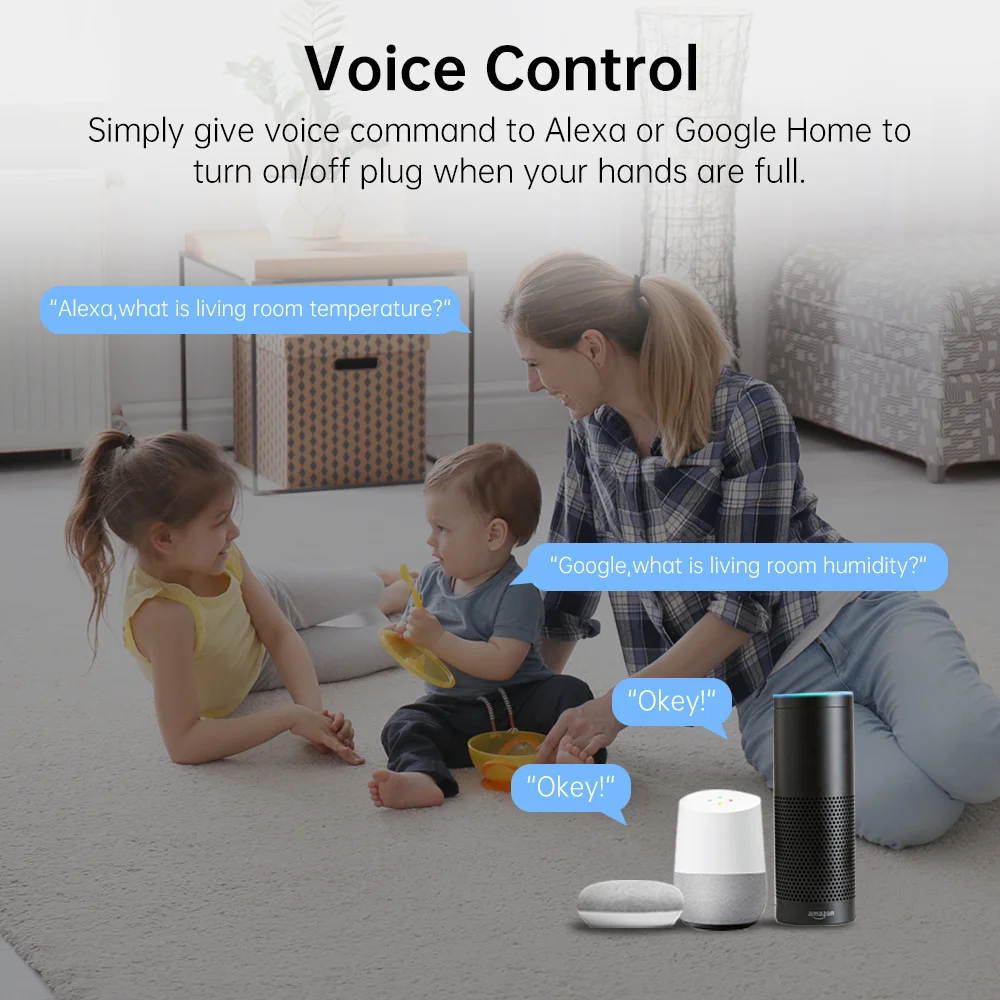 ZigBee Tuya Smart Temperature And Humidity Sensor Indoor Thermometer smart life APP Monitoring For Alexa Google Home Voice