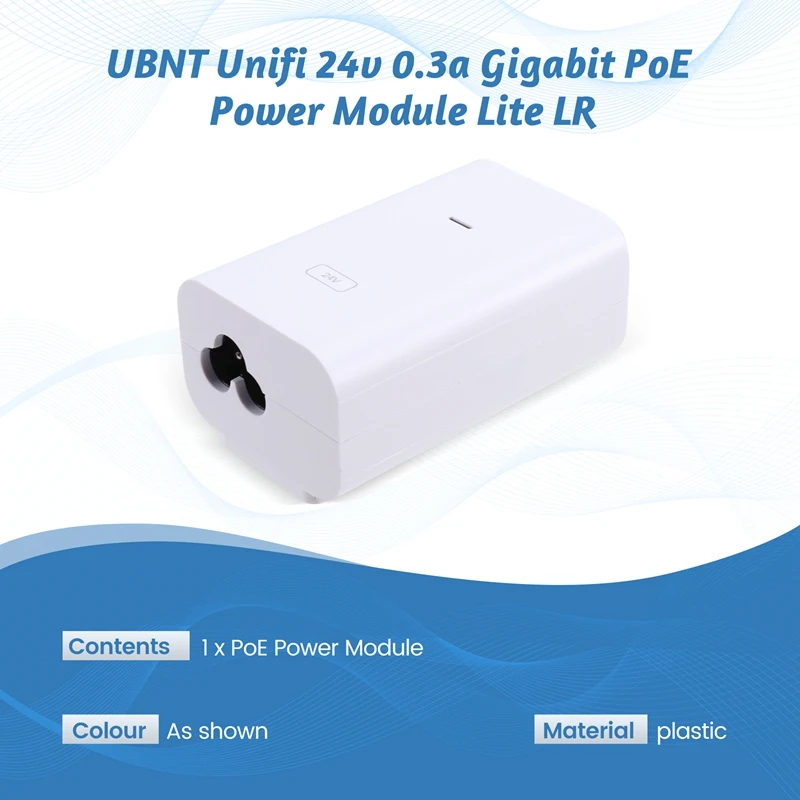 N68R--جديد UBNT Unifi 24V 0.3A Gigabit Poe Power Module Lite LR، جديد UBNT Unifi 24V 0.3A Gigabit Poe Power Module Lite LR-RN