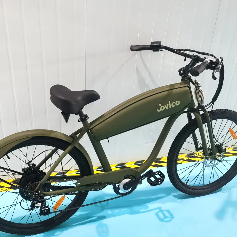 hot seller electric fat 26 inch 48v 500w suspension fork electric city scooter bicycle electric bike beach cruiser ebike