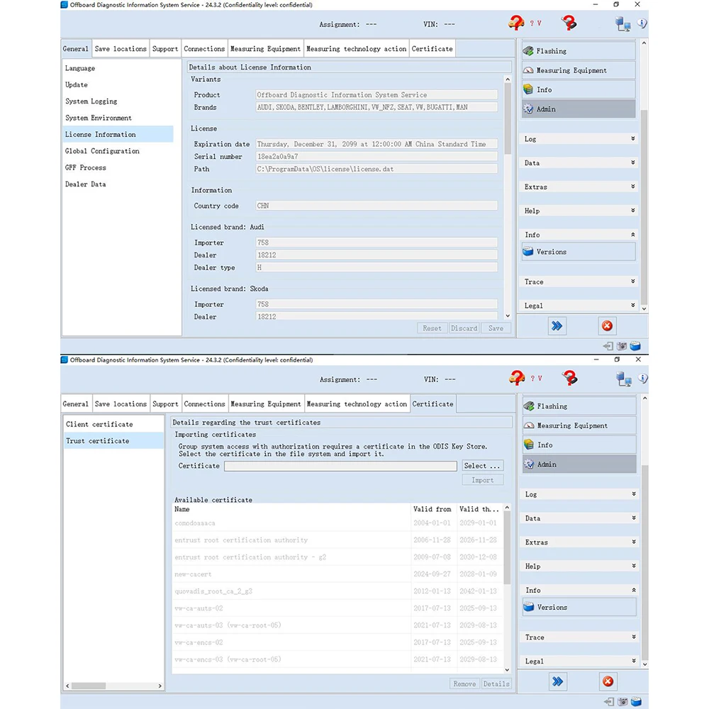 Descarga remota Instalar software para novo serviço Odis S 25.0.3 Odis E Engineering 19.0.0 suporta suporte de login GRP 6154A WIN10