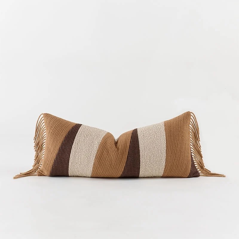 Retro Grey Color Pillows Simple Geometric Cushion Case Modern Square Decorative Pillow Cover For Sofa Chair Home Decorations