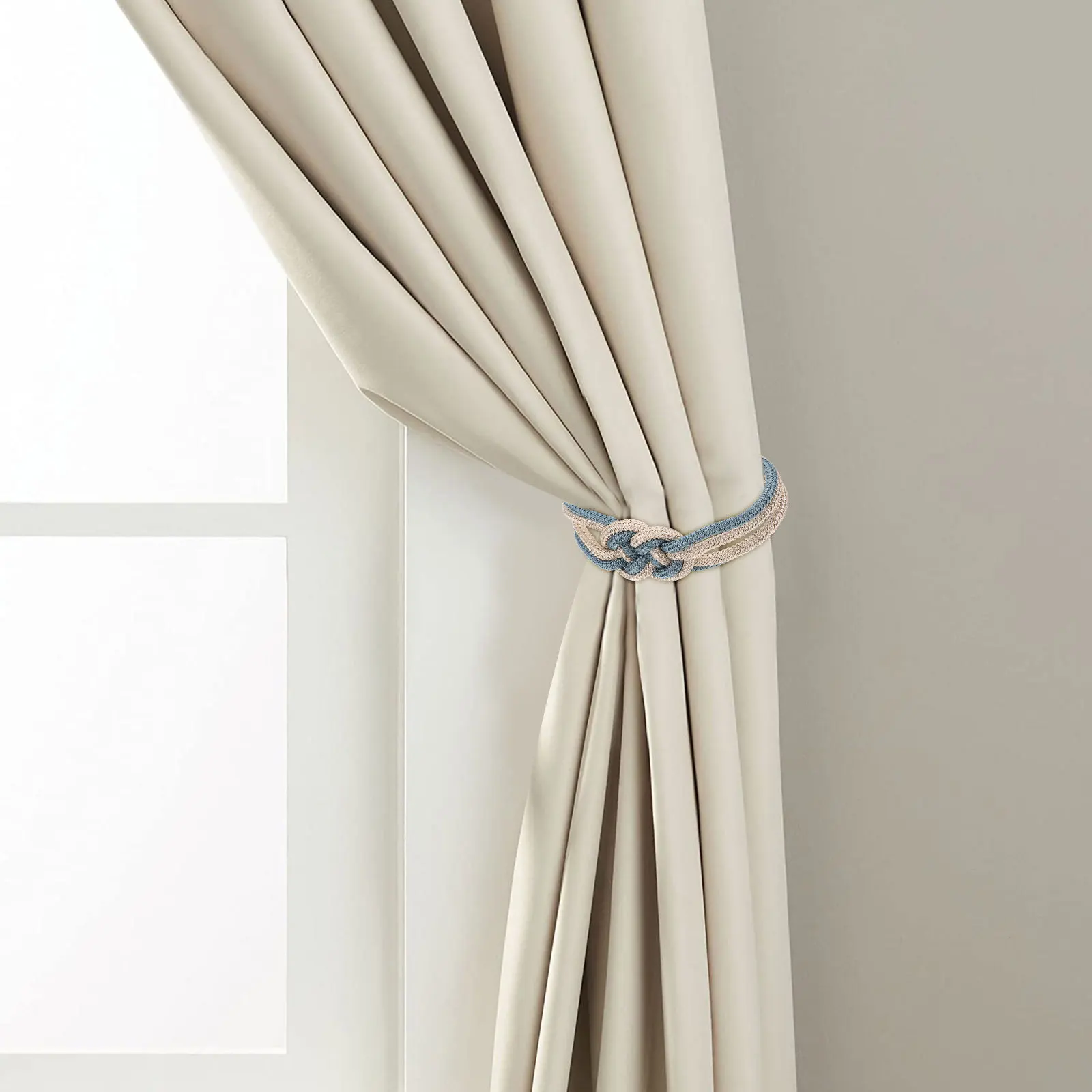 

2Pcs Curtain Rope Tieback Flexible Cotton Binding Strap Practical Curtain Buckle Home Decor Window Curtains