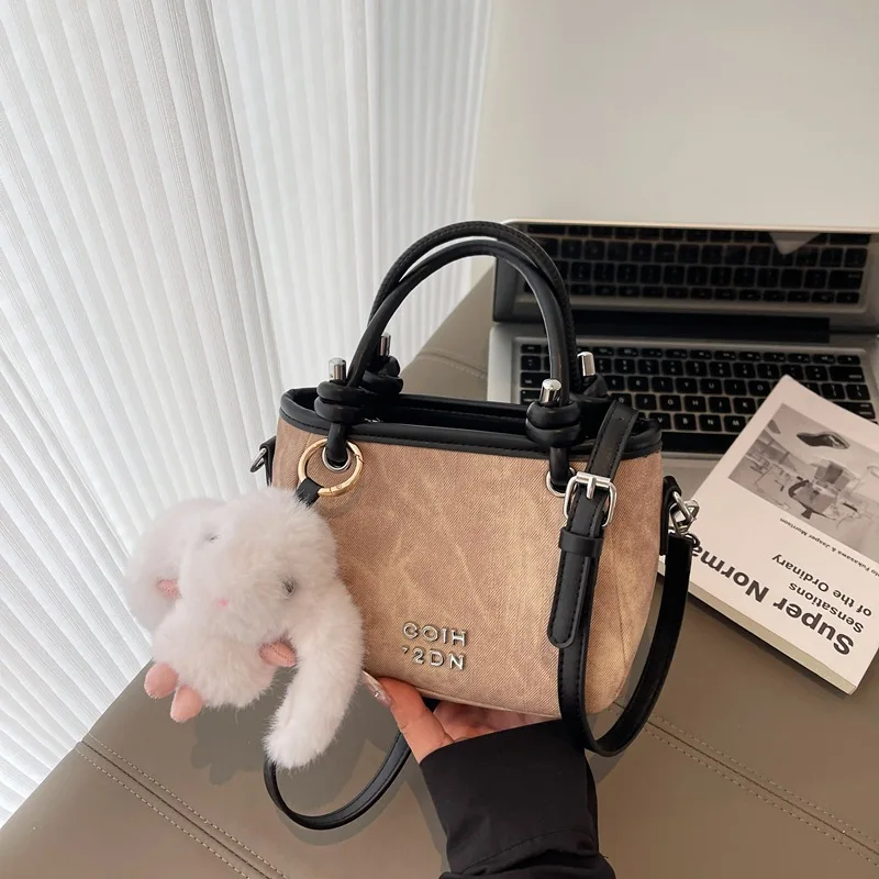 

2025 Korean Minimalist Bucket Bag Womens Stylish Crossbody Shoulder Purse Summer Fashionable Tote Small Casual Handbag