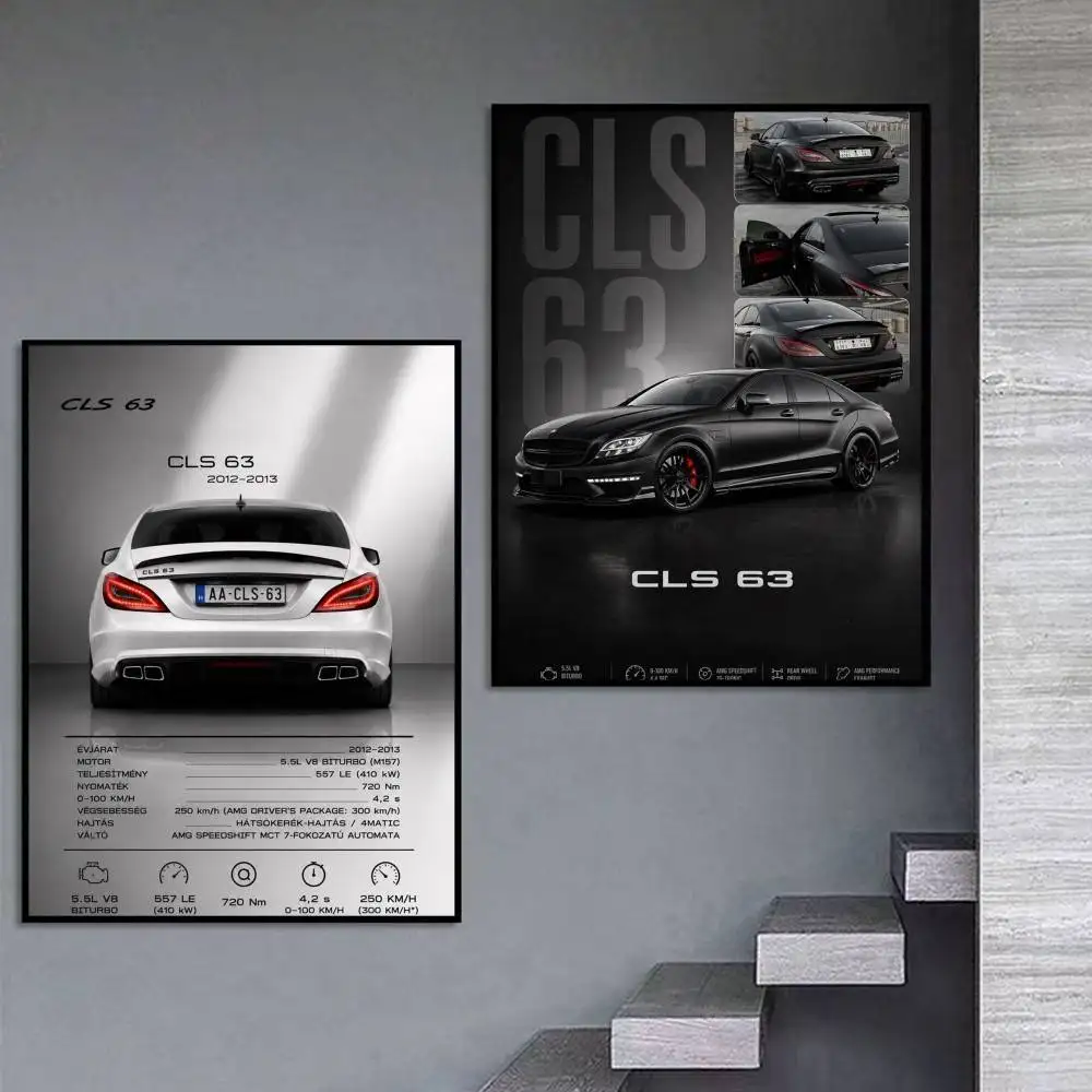 The Cat-eye CLS-63 SuperCar Poster Self-adhesive Art Waterproof Paper Sticker Coffee House Bar Room