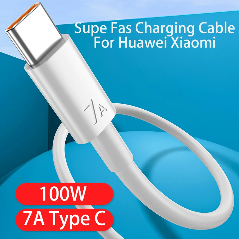 7A 100W kabel USB do typu C do Samsung Xiaomi Redmi POCO Huawei Nova Honor OPPO Realme Moto Super szybkie ładowanie kabla USB C