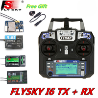 FLYSKY FS-I6 I6 2.4G 6CH AFHDS 2A Rdio Transmitter with IA6B X6B A8S R6B IA6 Receiver for RC Airplane Helicopter FPV Drone