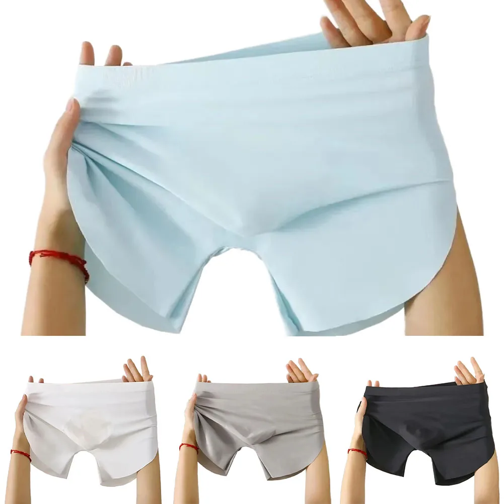 

Дышащие трусы, мужские боксеры для повседневной одежды, удобная одежда, удобные гладкие трусы с однотонным узором для мужчин
