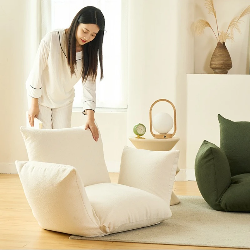 

Foldable Floor Living Room Chair Japanese Tatami Seat with Back Support All-in-One Window chair for Balcony Versatile Floor Seat