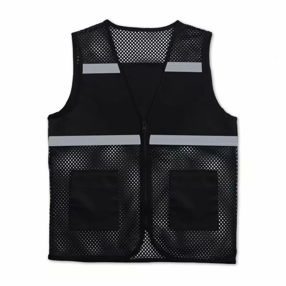 

For Man Man Clothes Vest Daily Fish Net Mesh Vest Mesh Vest Reflective Strip Text Advertising Clothing Stylish