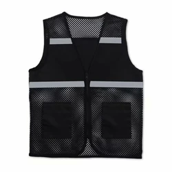 For Man Man Clothes Vest Daily Fish Net Mesh Vest Mesh Vest Reflective Strip Text Advertising Clothing Stylish