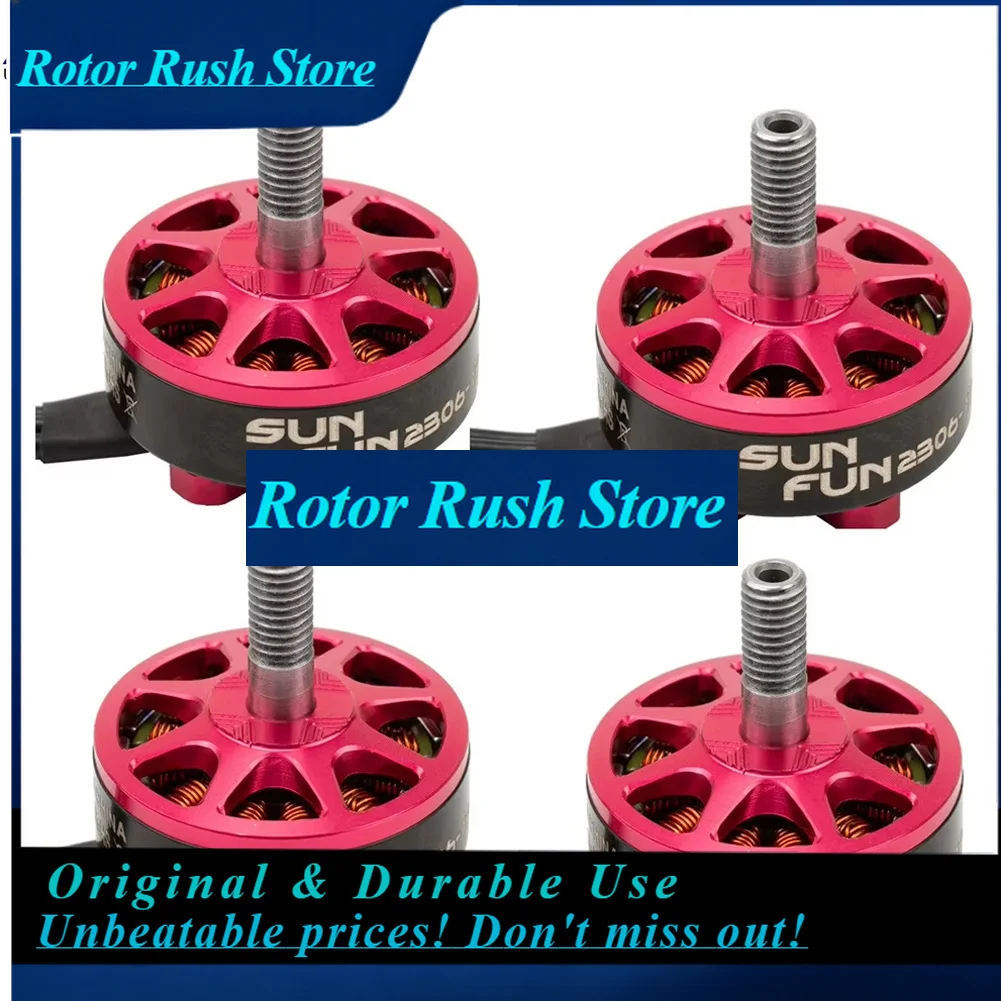 RoRuS4pcs/lot SUN FUN 2306 1750KV 2500KV CW Thread 4-6S Brushless Motor For RC FPV Racing Drone Quadcopter Spare Parts