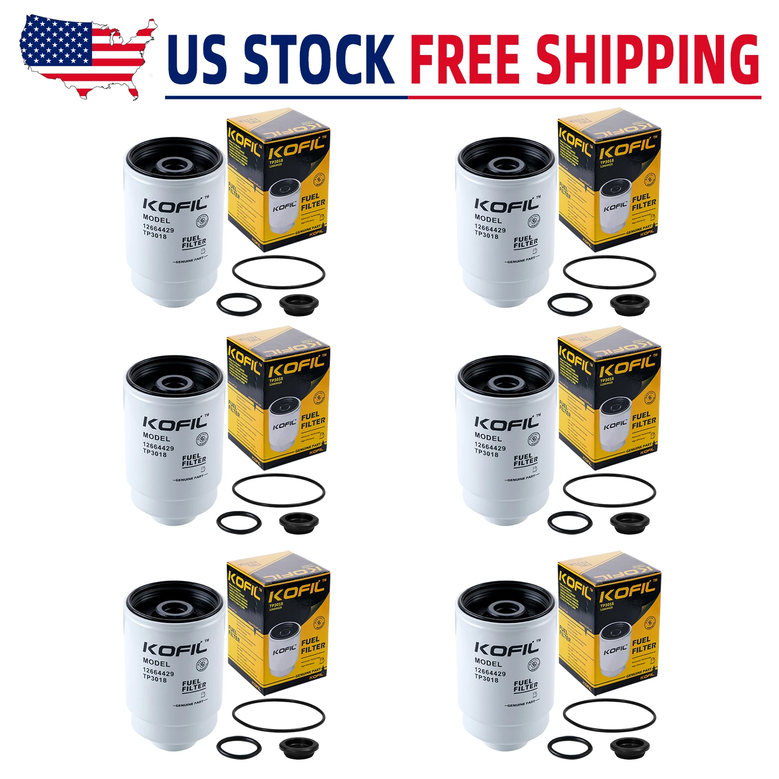 

6*TP3018 Fuel Filter Compatible with 2001-2016 Chevy Silverado GMC Sierra 6.6L Duramax 2500HD/3500HD Diesel Engines