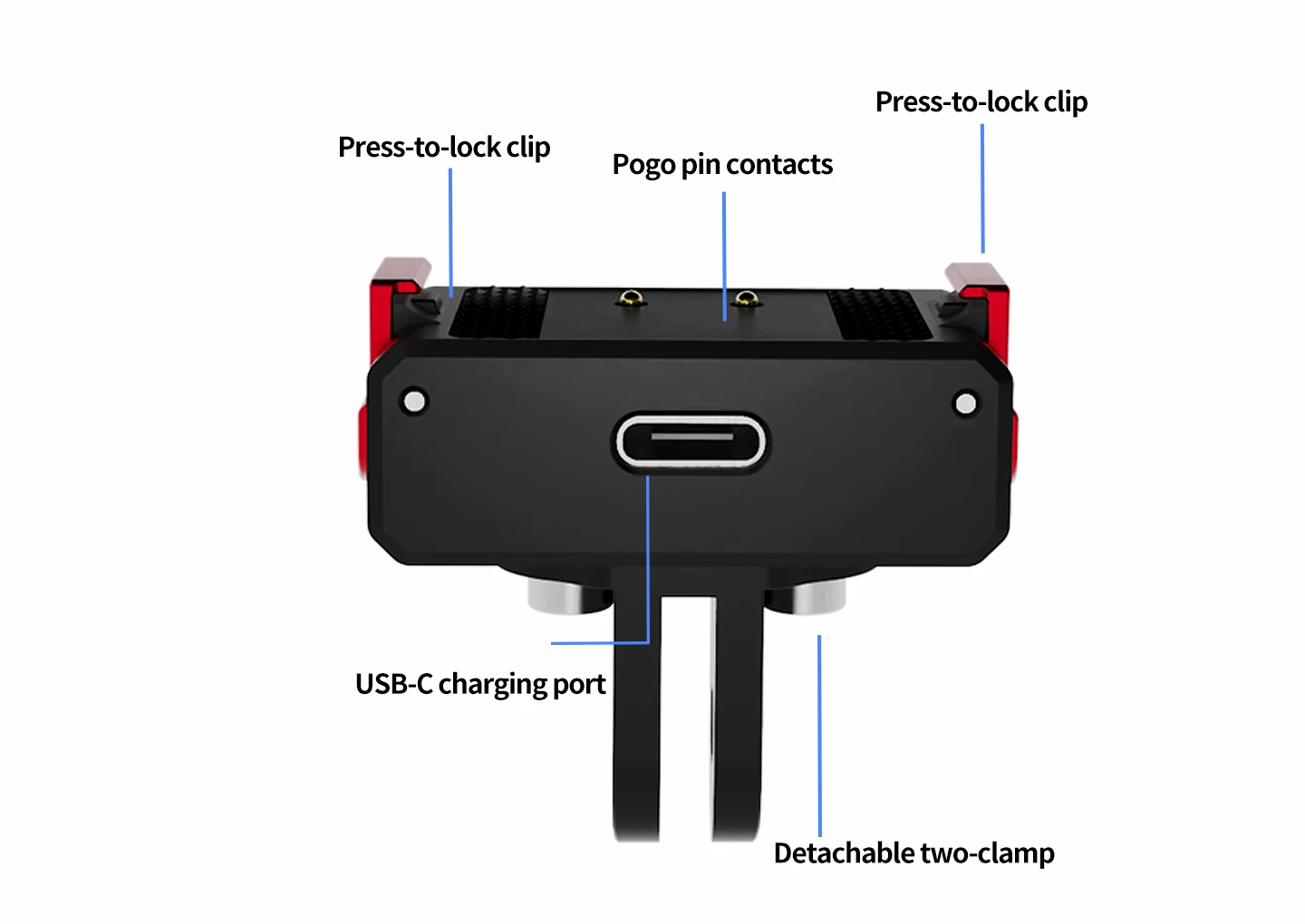 Kamerakäfig für DJI Osmo Action 5pro/4/3 Magnetischer Rahmen Schnellwechsel-Ladestation Stativadapter Cold Shoe Mikrofon-Lichthalterung – Detail 17