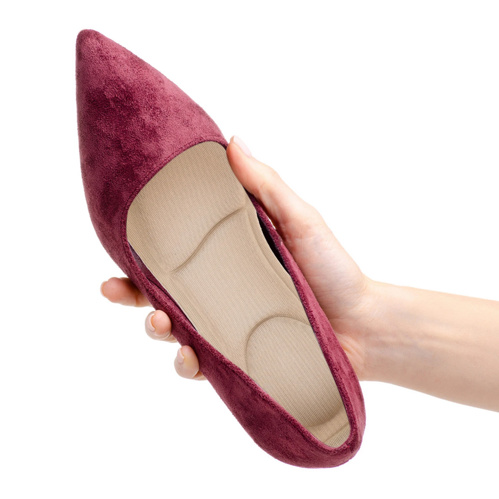 

2 Pairs High Heel Inserts Women Comfort Protectors Shoes Pads Foam Cushions Reusable TShaped Antislip Gel Insoles S al Padding
