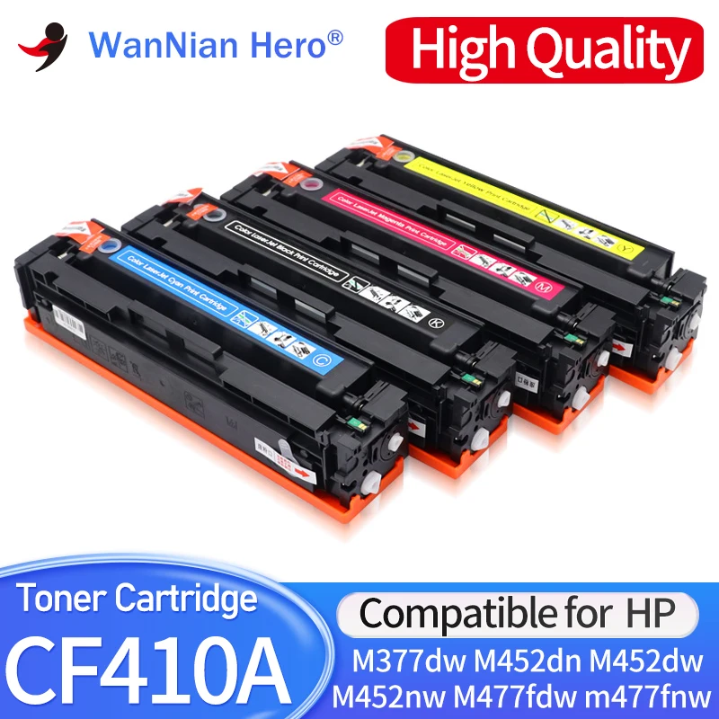 

Cf410a совместимый картридж с цветным тонером для HP CF410A CF411a 412a 413a для LaserJet Pro M377dw M452dn M452dw M452nw M477fdw m477fnw