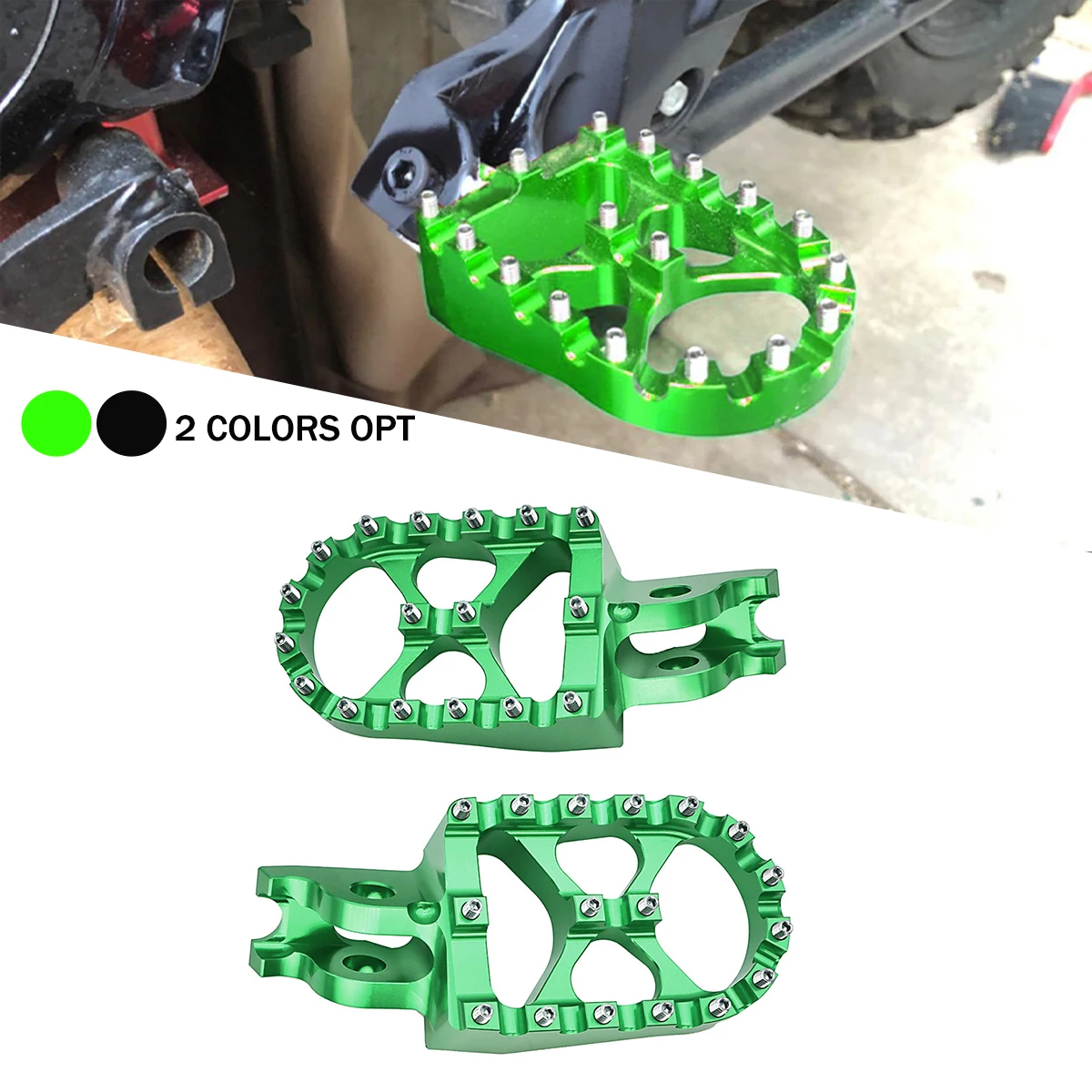 For Kawasaki Footpegs KX 125 250 500 KDX 200 220 R 200R 220R 250 KDX200 R KX500 2004 Accessories Foot Rests Pegs Pedal Footrests