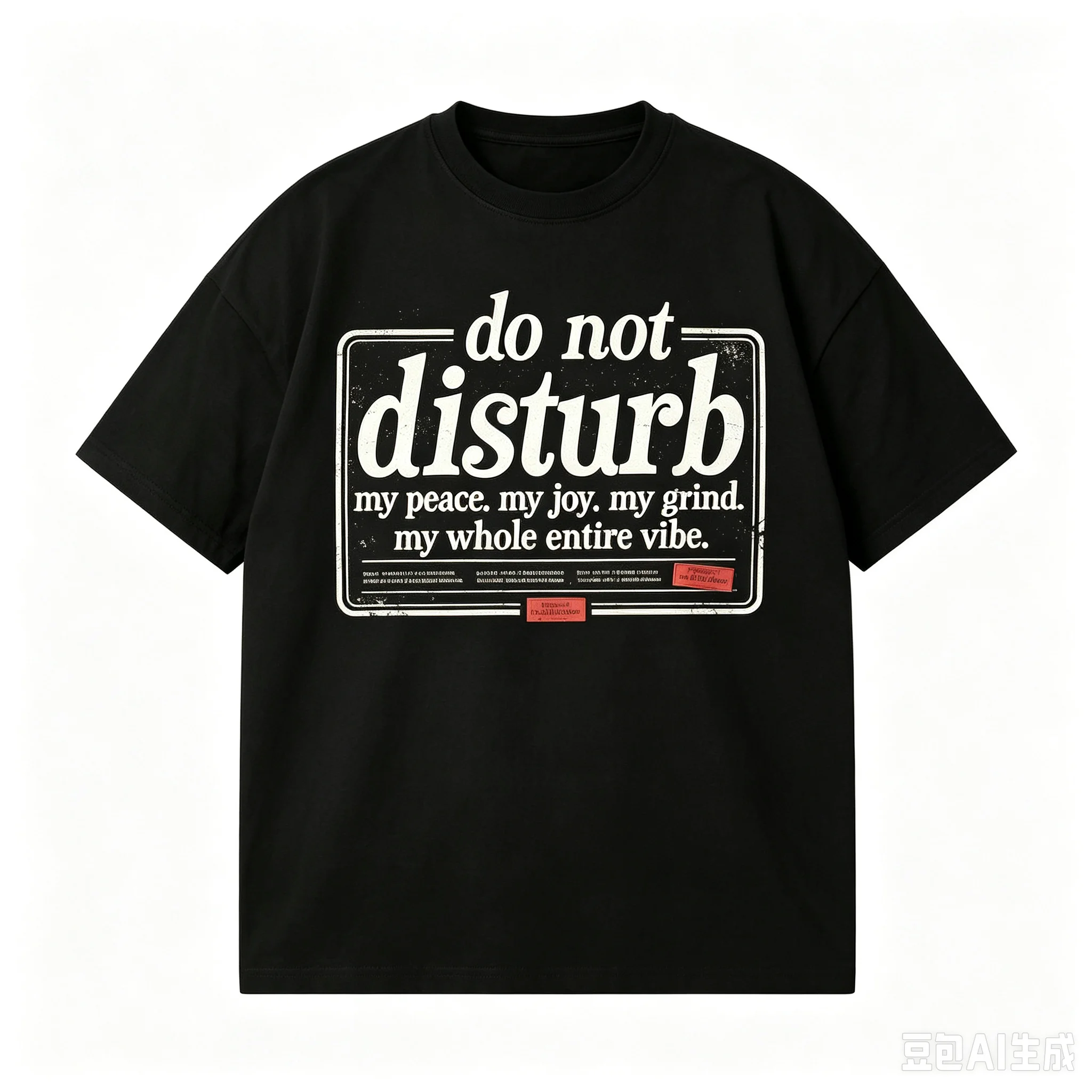 Men Vintage Do Not Disturb Letter Graphic T-Shirt Retro Distressed Text Print Crew Neck Casual Short Sleeve Tee