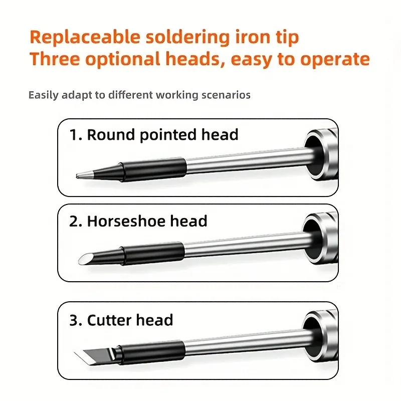 10/1pcs Replacement Soldering Iron Tips Portable Metal Solder Welding Tip Soldering Iron Welding Tool for Desoldering Pyrography