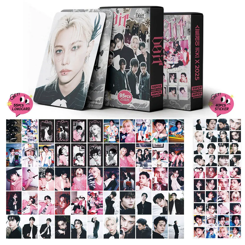 

95 new StrayKids men's group small card stickers SKZOO peripheral stars new specialty DO IT LOMO card graffiti stickers