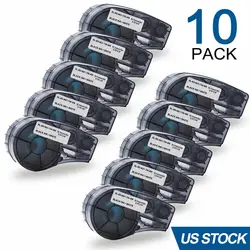 1-10 Pack Label Cartridge Compatible Brady M21-750-499 19.1mm White Nylon Cloth Tape 3/4' for BMP21-LAB/Plus Label Printer