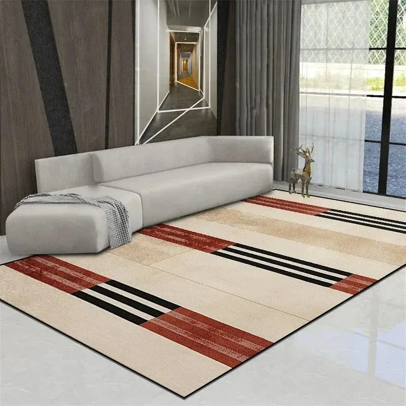 VIKAMA Washable Non‑slip Modern Geometric Area Rug Easy Clean Floor Mat for Living Room Bedroom Home Decor