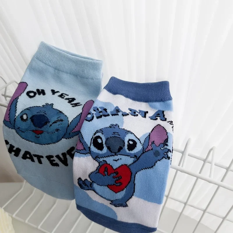 Calcetines tobilleros de algodón para niños y niñas, calcetín de dibujos animados de Disney, Stitch, Kawaii, regalos de navidad