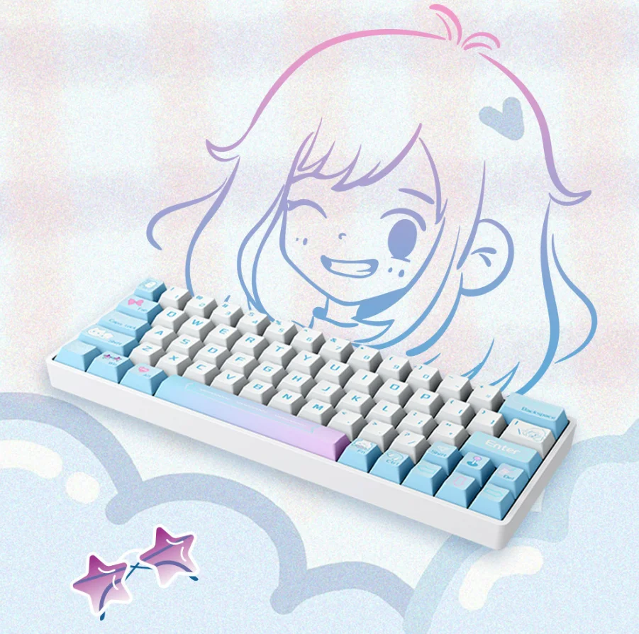 

Магнитная клавиатура Sikakeyb Hm66, проводная, с быстрым откликом, RGB, с возможностью горячей замены, совместима с игровой клавиатурой Gh60 для FPS