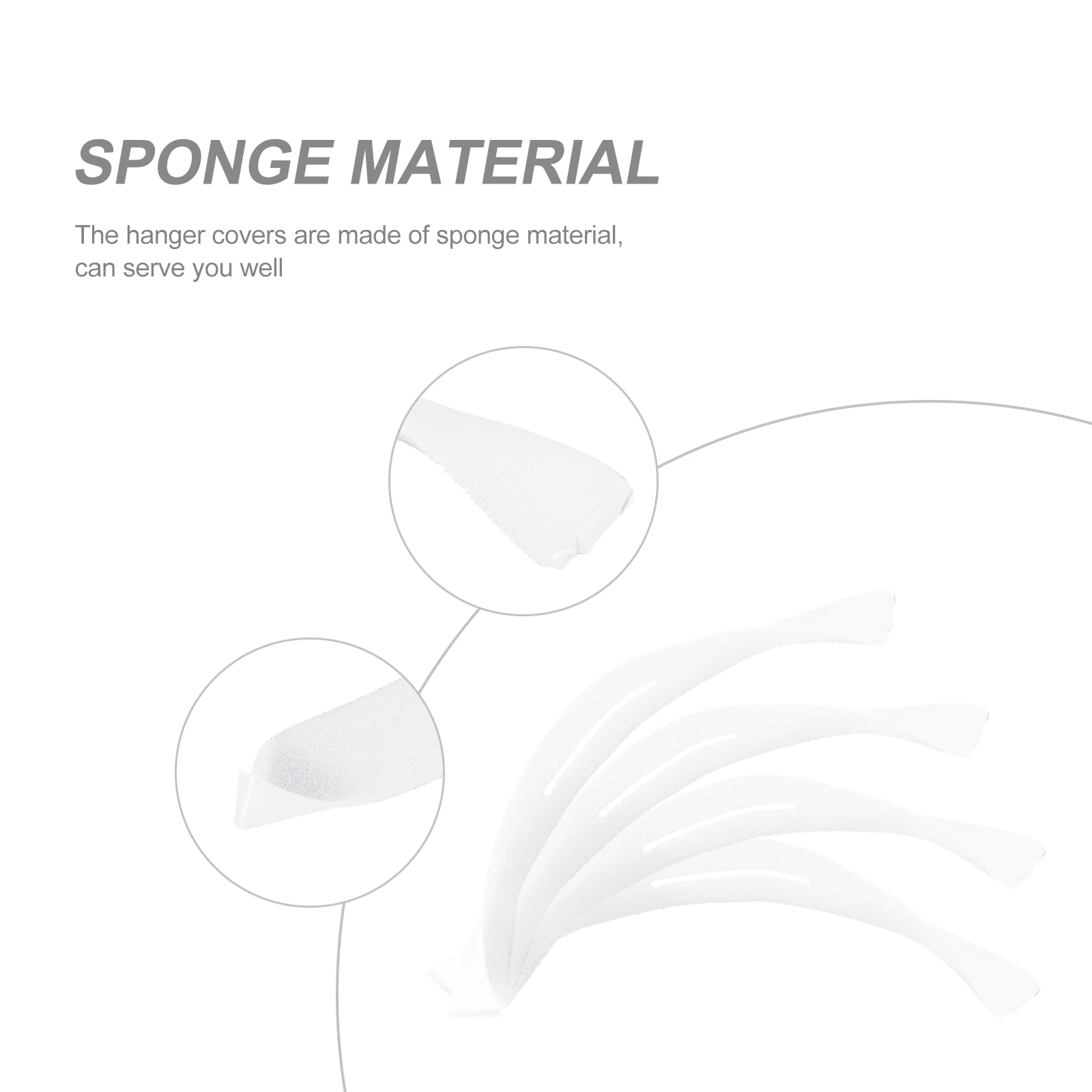 

20 pcs Anti Sponge Anti Skid Hanger Protector Sponge Covers 41x7x0.3cm White Hanger Protector Non scratch Clothes Foam Home