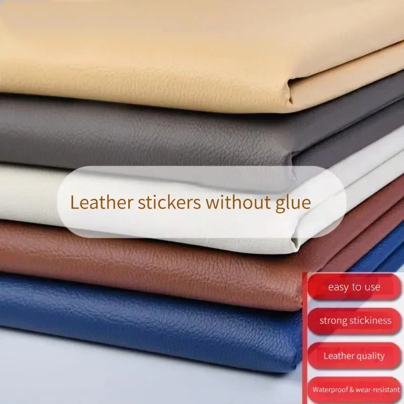 100/200x137cm PU Leather Self Adhesive Fix Subsidies Simulation Skin Back Since The Sticky Rubber Patch Leather Sofa Fabrics