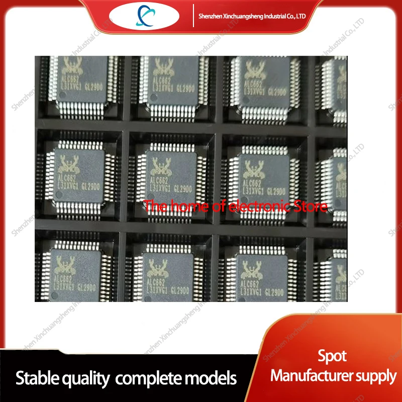 

5PCS ALC662-VD0-GR ALC662-VD0 ALC662 Packaged LQFP-48 Audio Decoder Chip