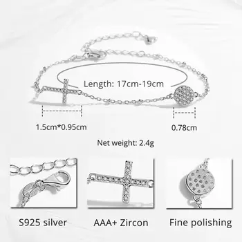 10 best sales Vòng tay hình thánh giá bằng bạc 925 - №5