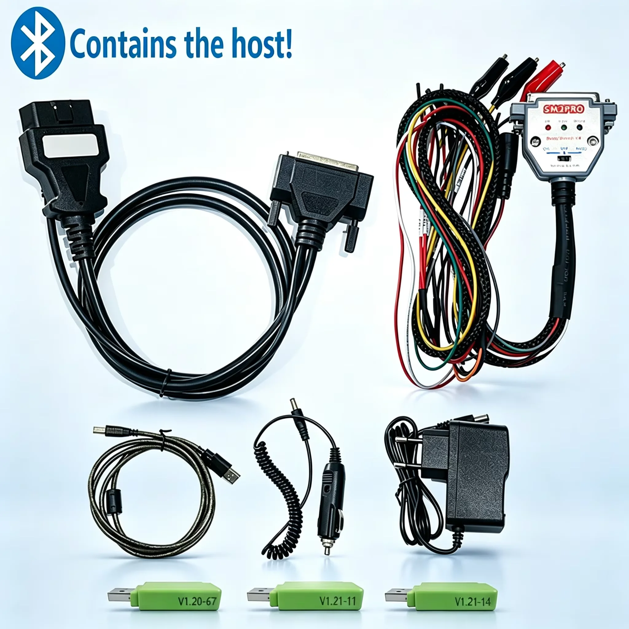 ECU Programming Tool PCMflash 2 PRO J2534 VCI 69IN1 Dongle Modules V1.21 with Bluetooth OBD Bench Auto Chip Read Write Device