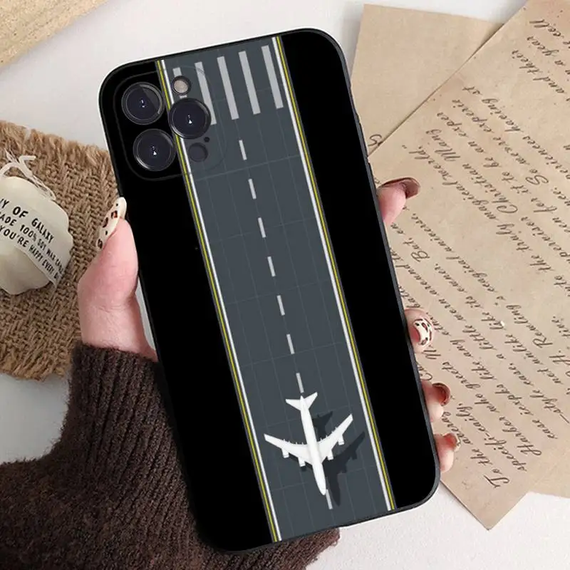 Aircraft Helicopter Airplane Pilot fly  Phone Case For iPhone 8 7 6 6S Plus X SE 2020 XR XS 14 11 12 13 Mini Pro Max Mobile Case