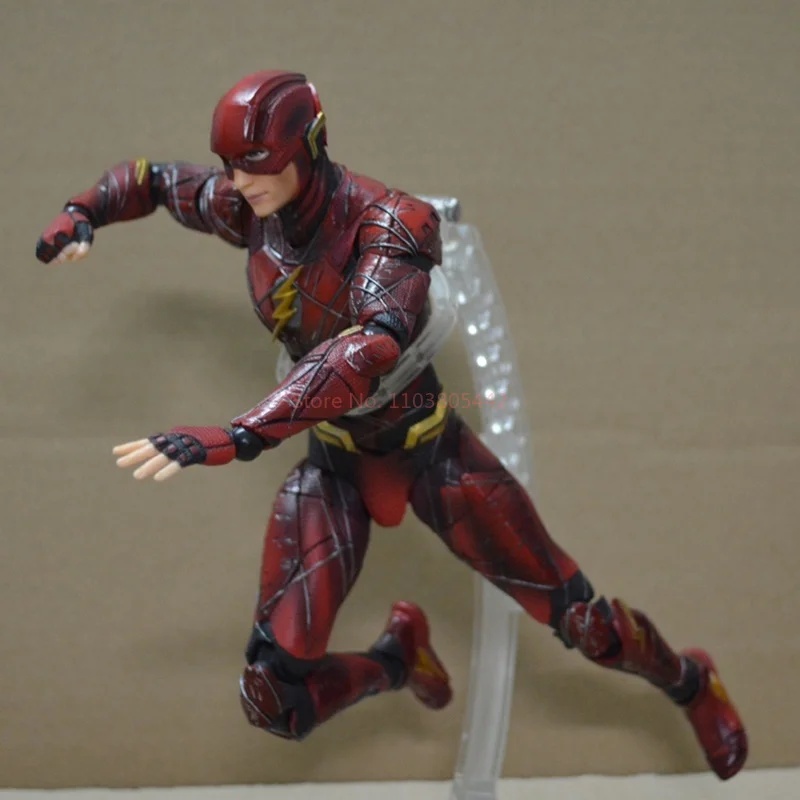 Figura Flash de Barry Allen de 24cm, Kit de garaje móvil de articulación de Pvc, modelo de escultura, adornos de colección, juguetes para niños, regalos de cumpleaños, nuevo