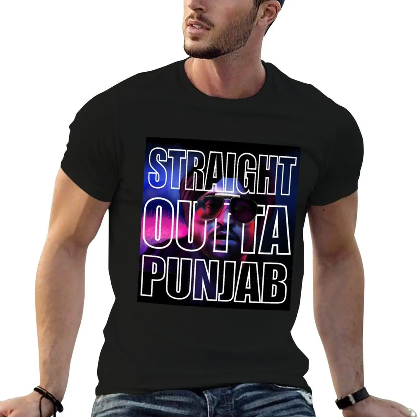 diljit dosanjh straight outta punjab T-Shirt essential t shirt t shirt man cotton t shirt personalised T-shirt