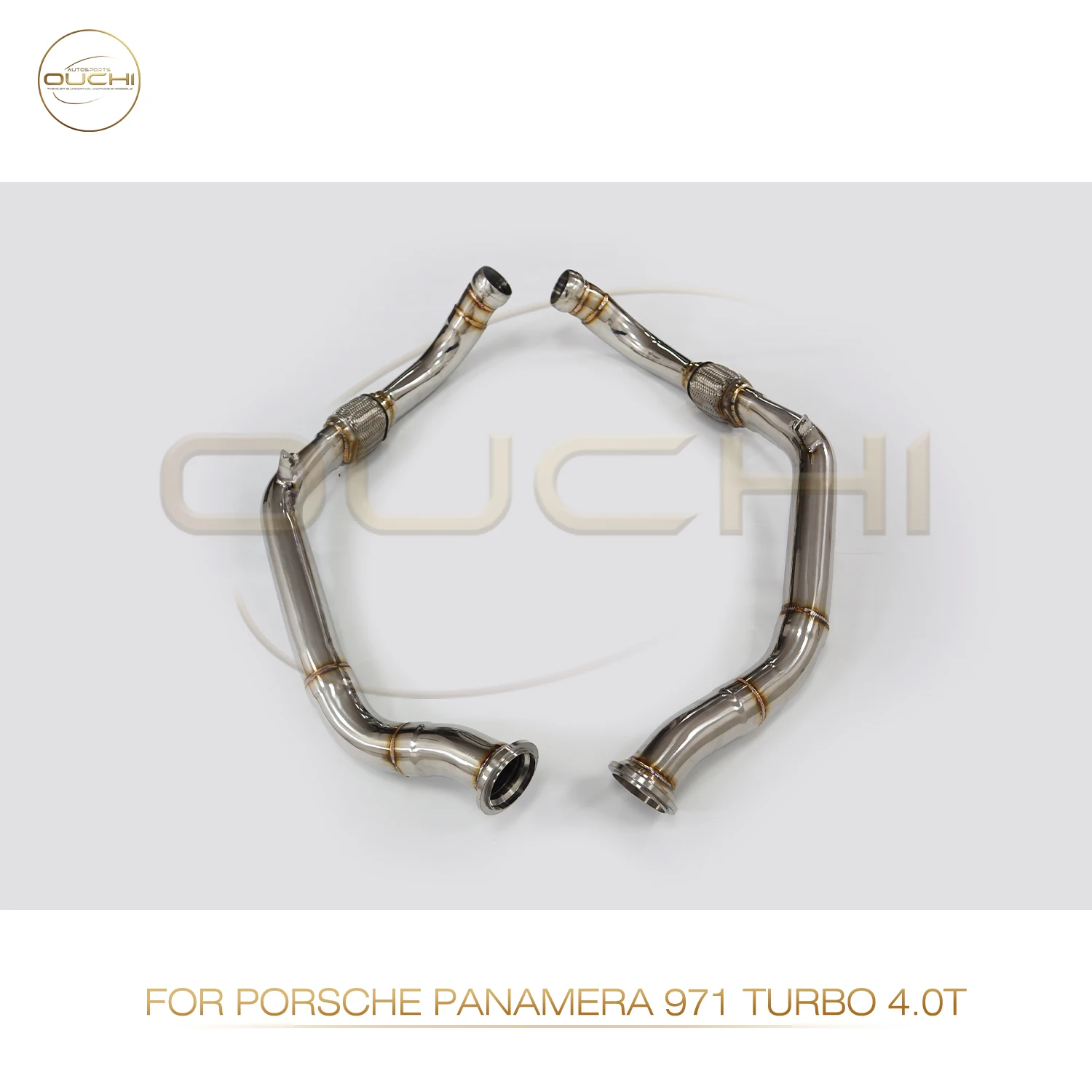 

High Flow Performance Resonant tube for Porsche Panamera Turbo 971 4.0T OUCHI without OPF Exhaust Stainless steel Car Accessori