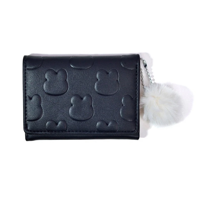 

E8FB Compact Wallets for Women Trifold Clutch Pu Leather Purses Ladies Card Holder