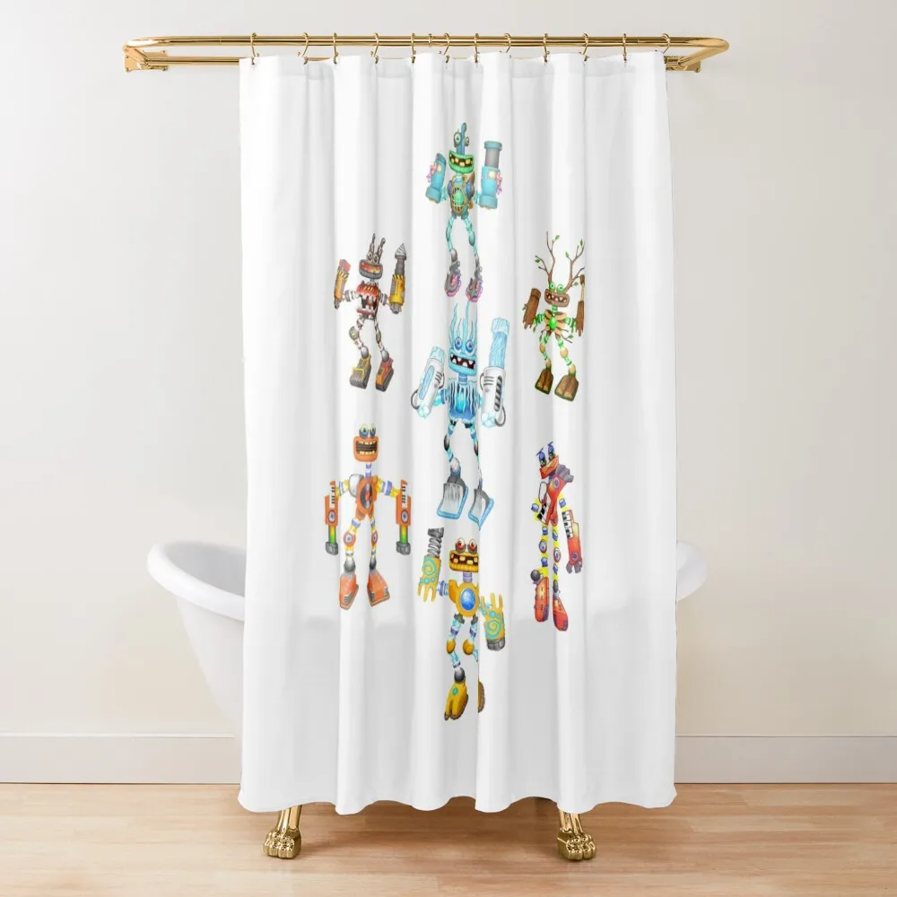 

My Singing Monsters Wubbox Shower Curtain Shower Set Bathroom Accessories Shower Bath For Curtain