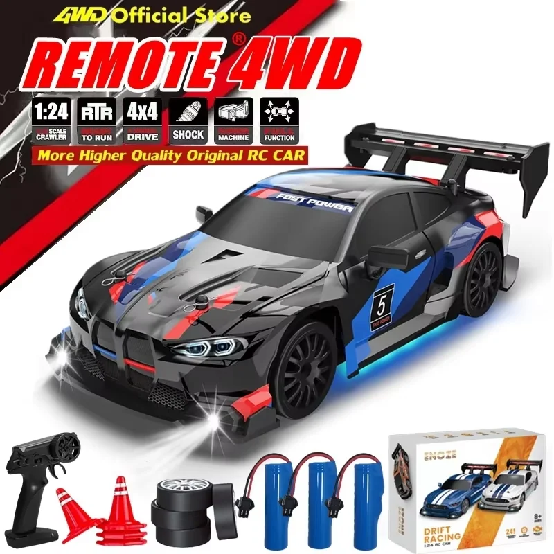 

Remote Control RC Drift Car 4WD High Speed Racing Vehicle with LED Lights 2.4GHz Radio 4x4 Off-Road Truck Toy for Children Kids